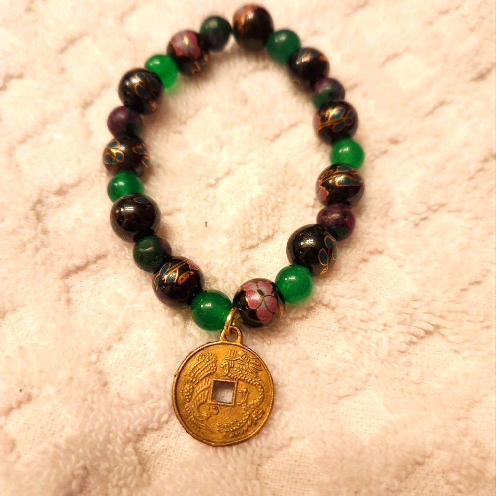 Jade & Unakite Jasper Bracelet